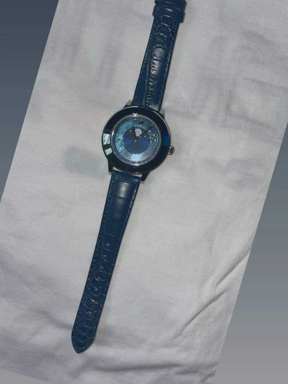 Swarovski Blue Crystal Dial and Strap Women's Watch